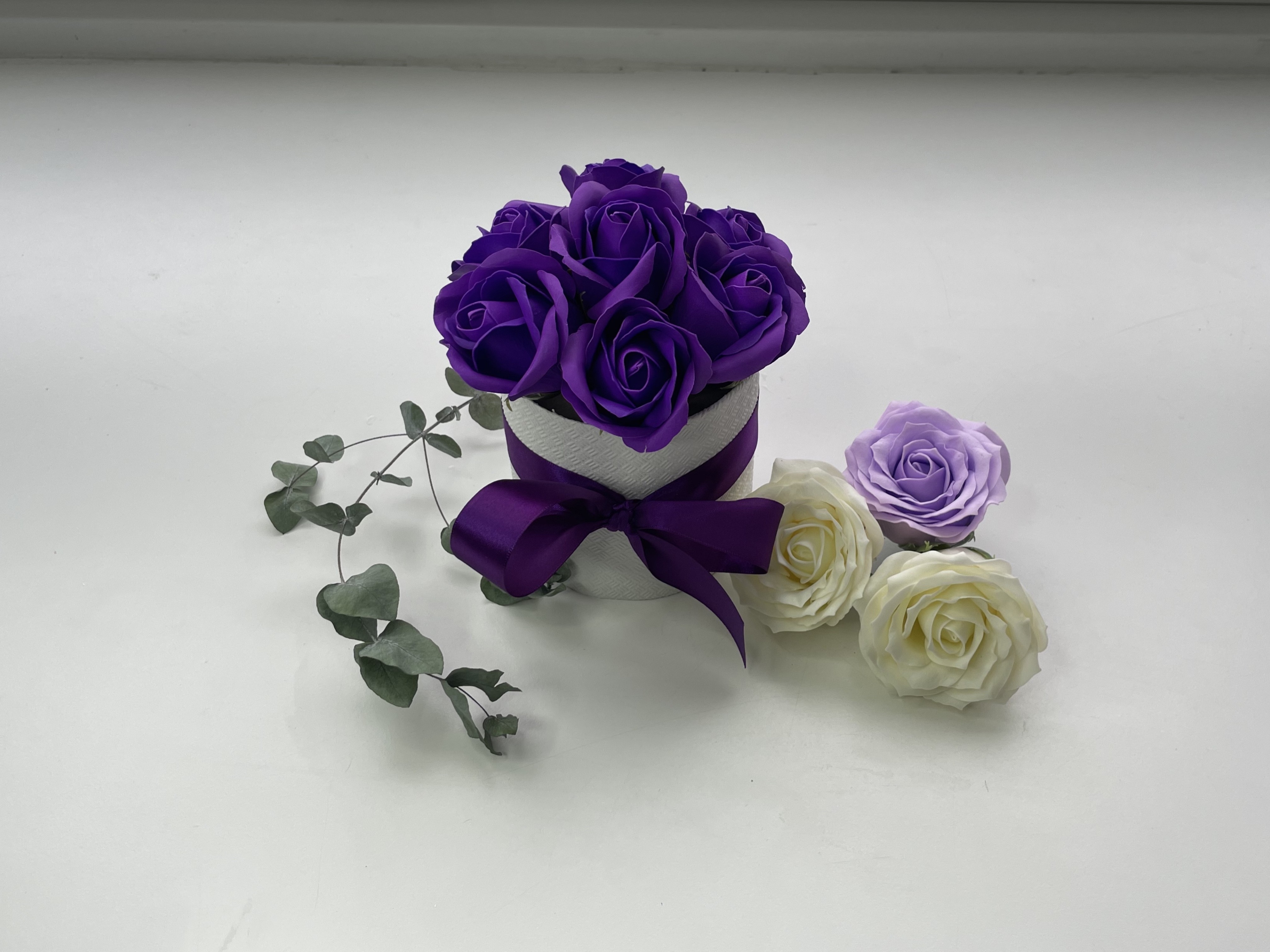 Мыльные розы темно-фиолетовые S